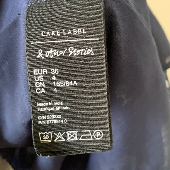 & Other Stories Floral Chiffon Mini Dress 4 - Picture 12 of 14